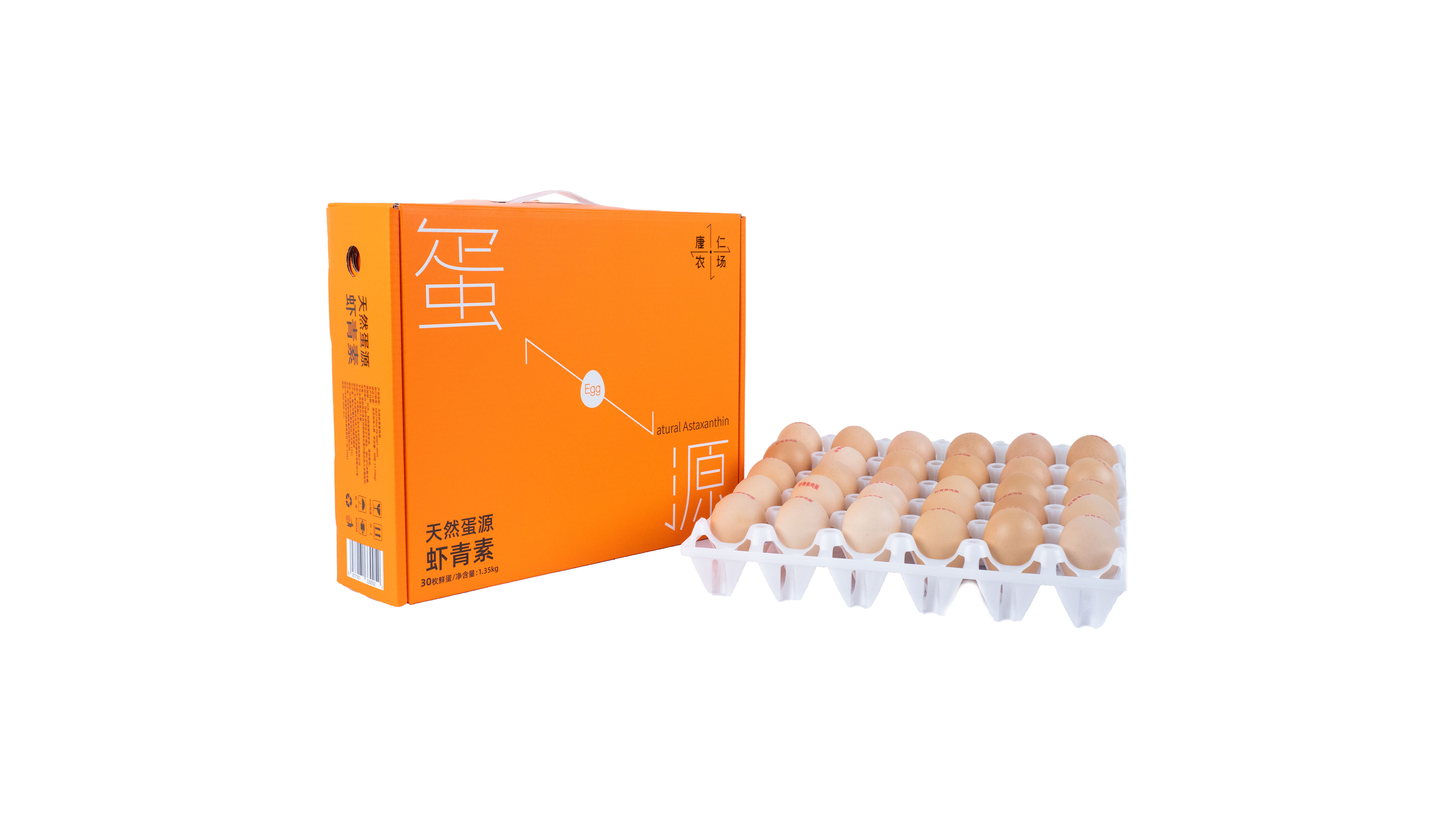 唐仁农场天然蛋源虾青素鸡蛋